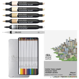 Mixed Media Fashion Set 19-teilig in der Gruppe Stifte / Künstlerstifte / Marker bei Pen Store (138078)