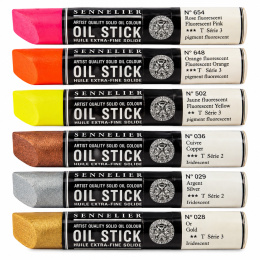 Oil Stick Flurescent & Metallics 6er-Set in der Gruppe Künstlerbedarf / Buntstifte und Bleistifte / Ölkreiden bei Pen Store (138093)