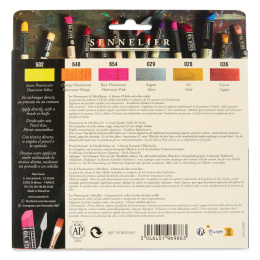 Oil Stick Flurescent & Metallics 6er-Set in der Gruppe Künstlerbedarf / Buntstifte und Bleistifte / Ölkreiden bei Pen Store (138093)