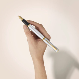 Meridian Chrome/Gold Füllfederhalter  in der Gruppe Stifte / Fine Writing / Füllfederhalter bei Pen Store (138303_r)