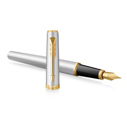 Meridian Chrome/Gold Füllfederhalter  in der Gruppe Stifte / Fine Writing / Füllfederhalter bei Pen Store (138303_r)