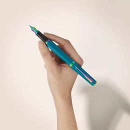 Meridian Teal/Rainbow Füllfederhalter  in der Gruppe Stifte / Fine Writing / Luxusstifte bei Pen Store (138327_r)