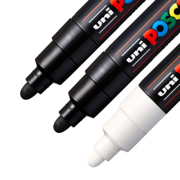 PC-7M Black/White 3er-Set in der Gruppe Stifte / Künstlerstifte / Marker bei Pen Store (poscaPC7M_set)