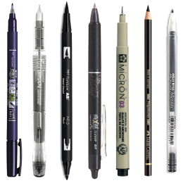 Sample kit Schwarz in der Gruppe Stifte / Künstlerstifte bei Pen Store (sample03_set)