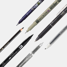 Sample kit Schwarz in der Gruppe Stifte / Künstlerstifte bei Pen Store (sample03_set)